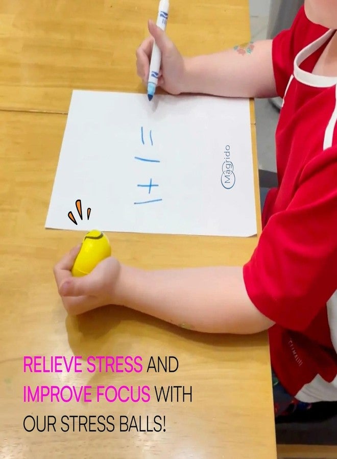 Magrido Smiley Stress Reliever Squeeze Ball for Kids & Adults | Soft Foam Anti-Stress Therapy Ball | Smiley Face Toy for Fun & Relaxation | Yellow Color | Pack of 12 - Image 5